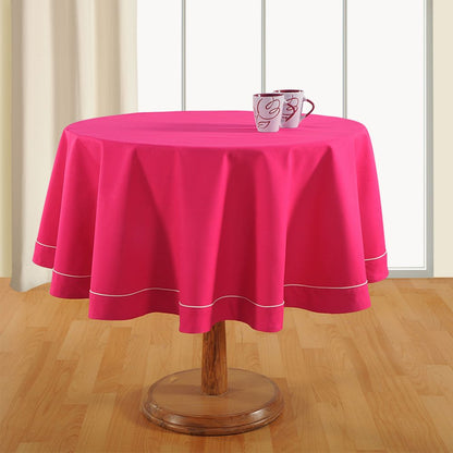 Swayam Plain Flat Round Table Cover - 1