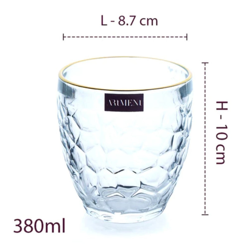 Artment Radiant Rim 380 ML Whiskey Glass Set - 7