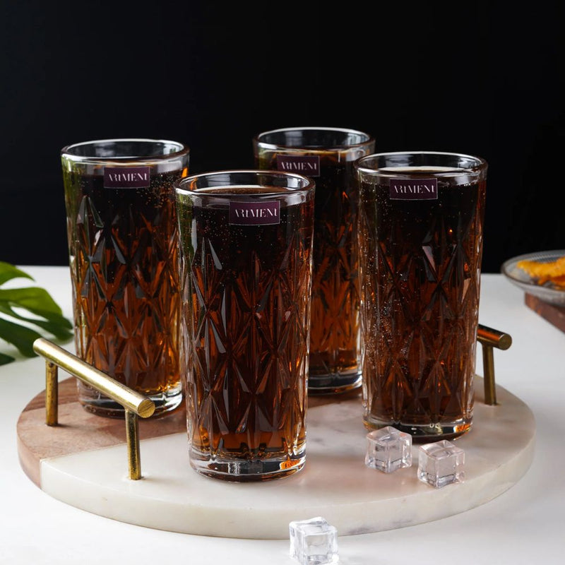 The Artment Elevated Etched 340 ML Highball Glass Set - 1