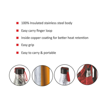 Cello Deezee Mate 900 ML Tuff Steel Water Bottle with Durable DTP Coating - 5