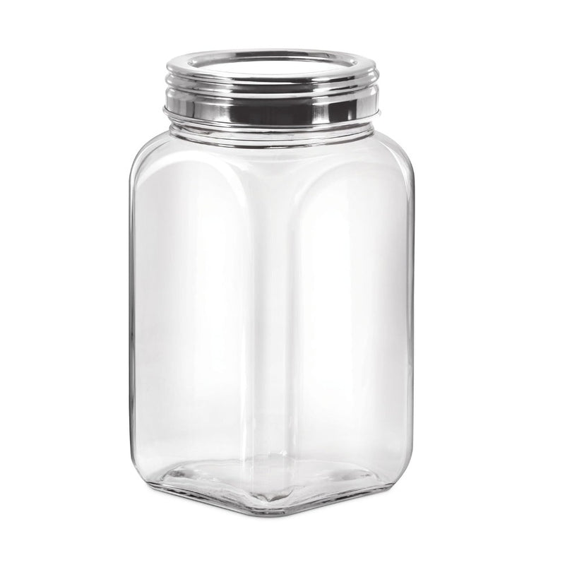 Treo Square Glass Storage Jar with Steel Lid - 9