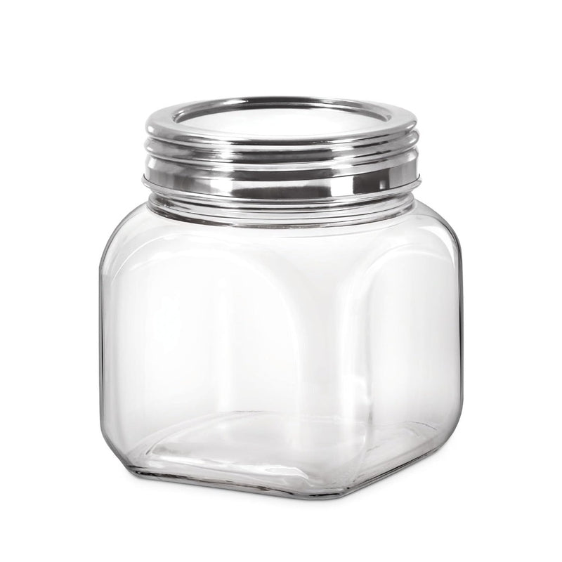 Treo Square Glass Storage Jar with Steel Lid - 3