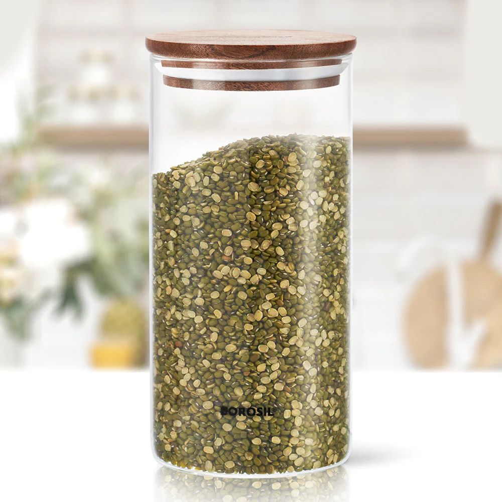 Borosil Classic Jar with Wooden Lid - 7