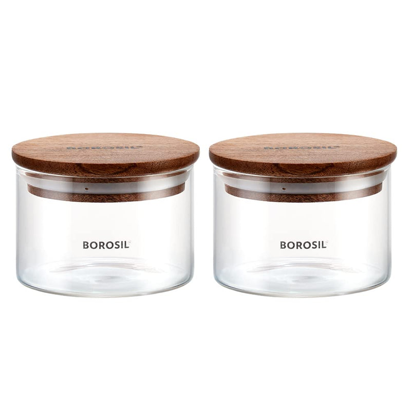 Borosil Classic Jar with Wooden Lid - 2