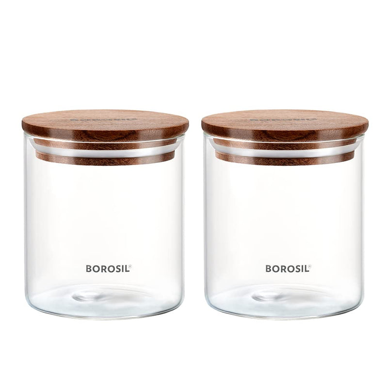Borosil Classic Jar with Wooden Lid - 6