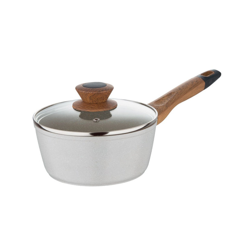 Bergner Naturally Marble Non Stick Saucepan / Milkpan with Glass Lid - 2