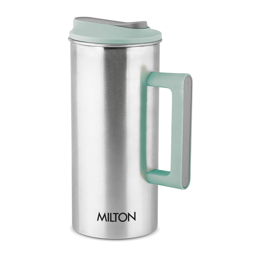 Milton Citrine Stainless Steel 1550 ML Water Jug with One Touch Flap Snap Fit Lid - 2