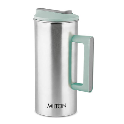 Milton Citrine Stainless Steel 1550 ML Water Jug with One Touch Flap Snap Fit Lid - 2