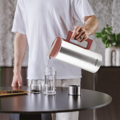 Milton Citrine Stainless Steel 1550 ML Water Jug with One Touch Flap Snap Fit Lid - 4