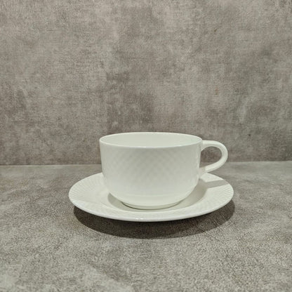 Clay Craft Diamond Plain Cup Saucer Set - 3