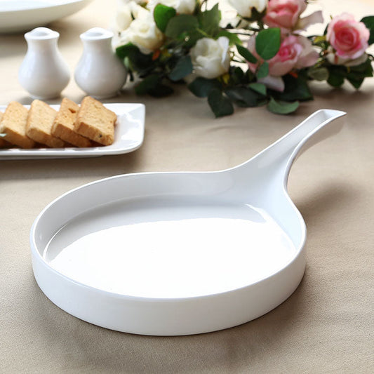 क्ले क्राफ्ट बेसिक प्लेटर पिझ्झा पॅन 1 तुकडा साधा पांढरा 