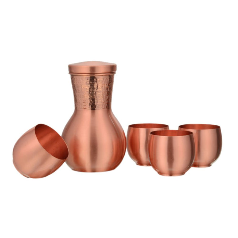 LaCoppera Copper Every Day Carafe with 4 Glass Set - CP1115 - 1