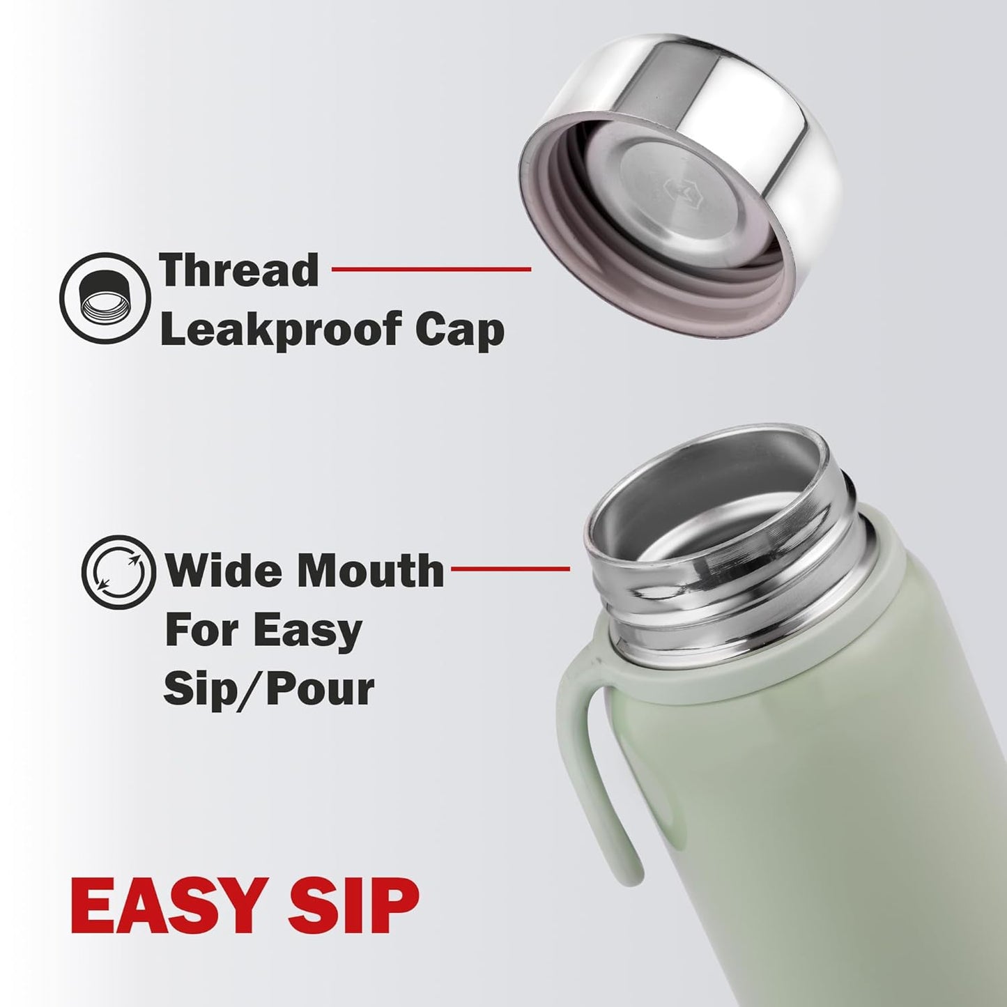 Cello Glitz Thermosteel Flask, 300 ML | 24 Hours Hot and Cold Stainless Steel Bottle | Flask for Tea Coffee | Ideal for Office, Gym, Home, Kitchen, Hiking, Travel Bottle