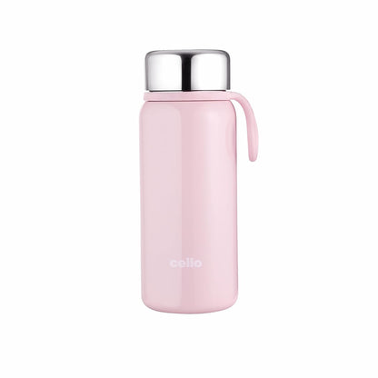 Cello Glitz Thermosteel Flask, 300 ML | 24 Hours Hot and Cold Stainless Steel Bottle | Flask for Tea Coffee | Ideal for Office, Gym, Home, Kitchen, Hiking, Travel Bottle