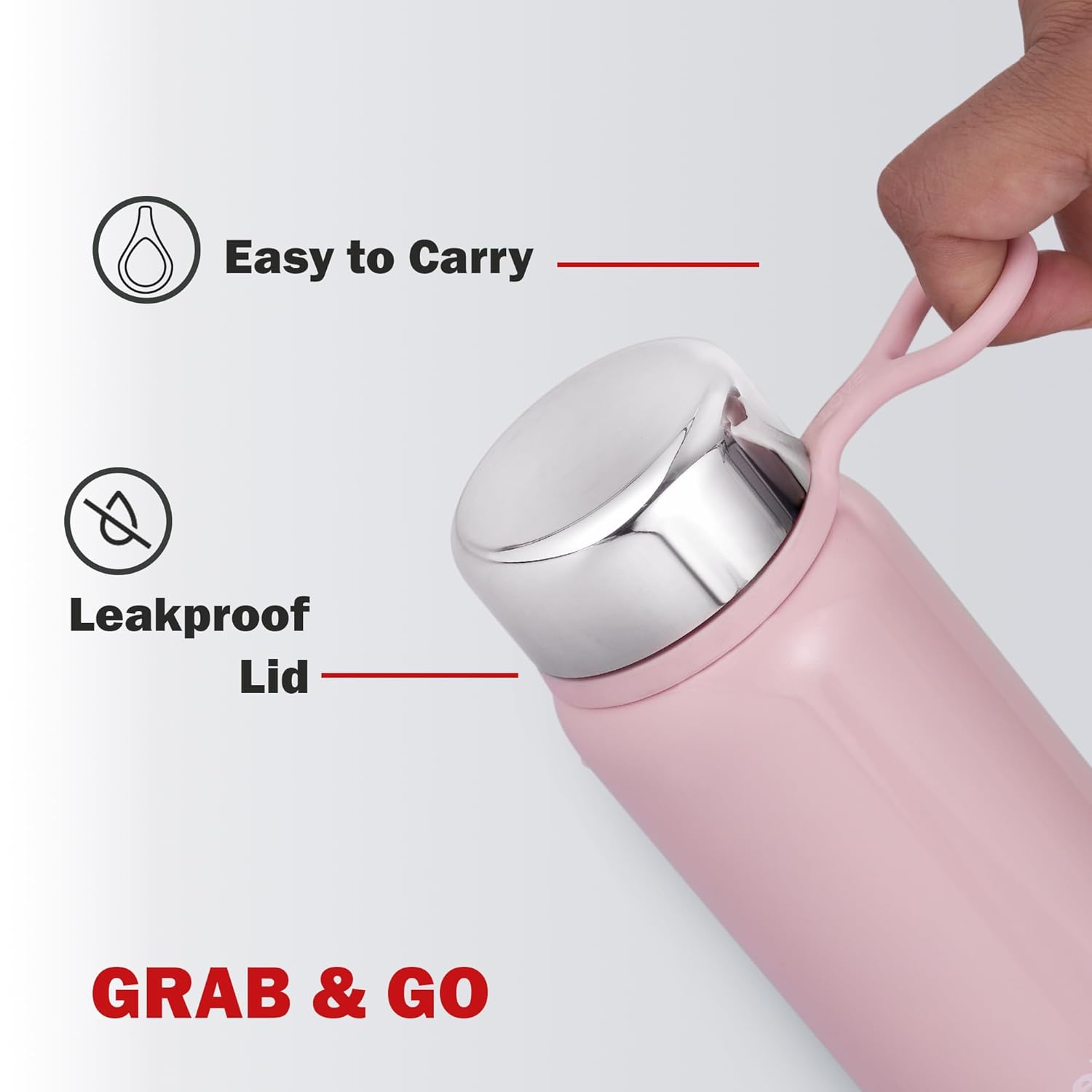 Cello Glitz Thermosteel Flask, 300 ML | 24 Hours Hot and Cold Stainless Steel Bottle | Flask for Tea Coffee | Ideal for Office, Gym, Home, Kitchen, Hiking, Travel Bottle