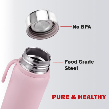 Cello Glitz Thermosteel Flask, 300 ML | 24 Hours Hot and Cold Stainless Steel Bottle | Flask for Tea Coffee | Ideal for Office, Gym, Home, Kitchen, Hiking, Travel Bottle