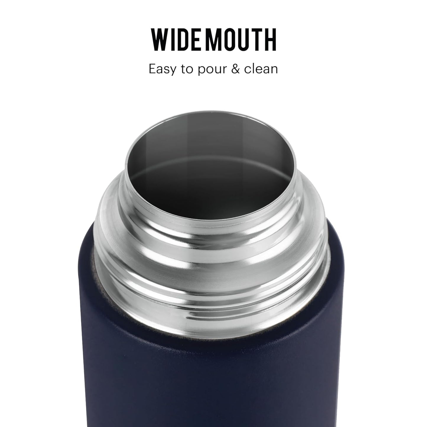 CELLO H2O Stainless Steel Water Bottle | Leak proof & break-proof | Lid is sealed by a silicone ring | 1 Litre