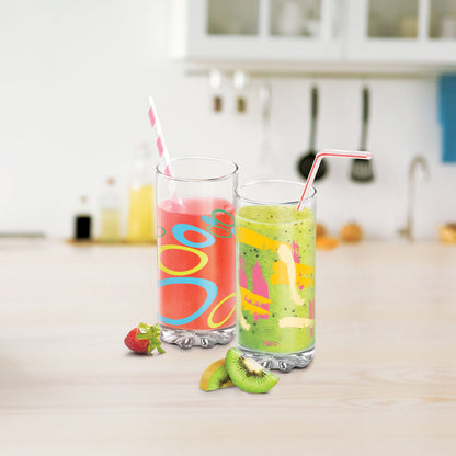 Treo Dziner Torrent 316 ML Tumbler | Transparent | Set of 6 Pcs