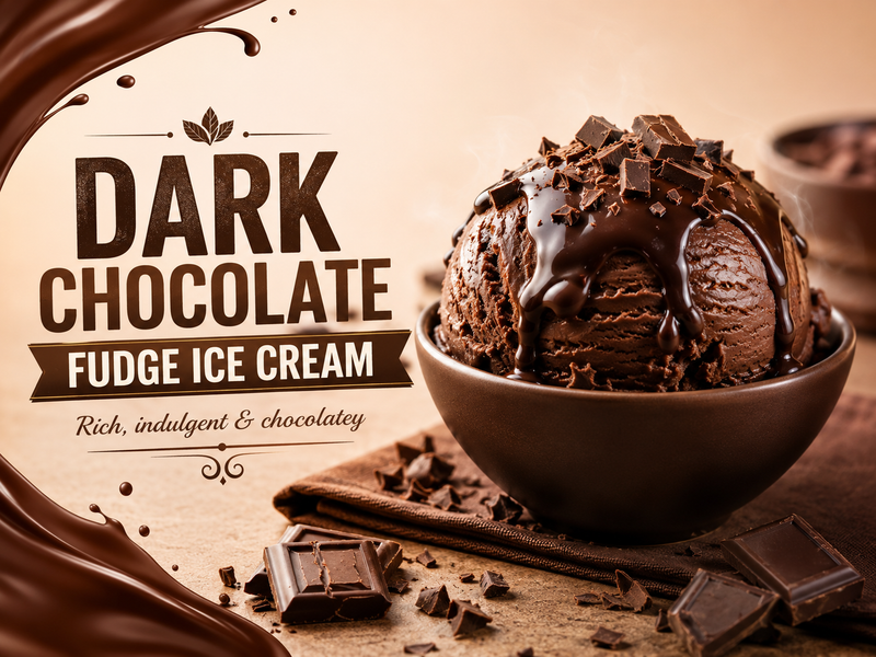 Dark Chocolate Fudge Ice Cream