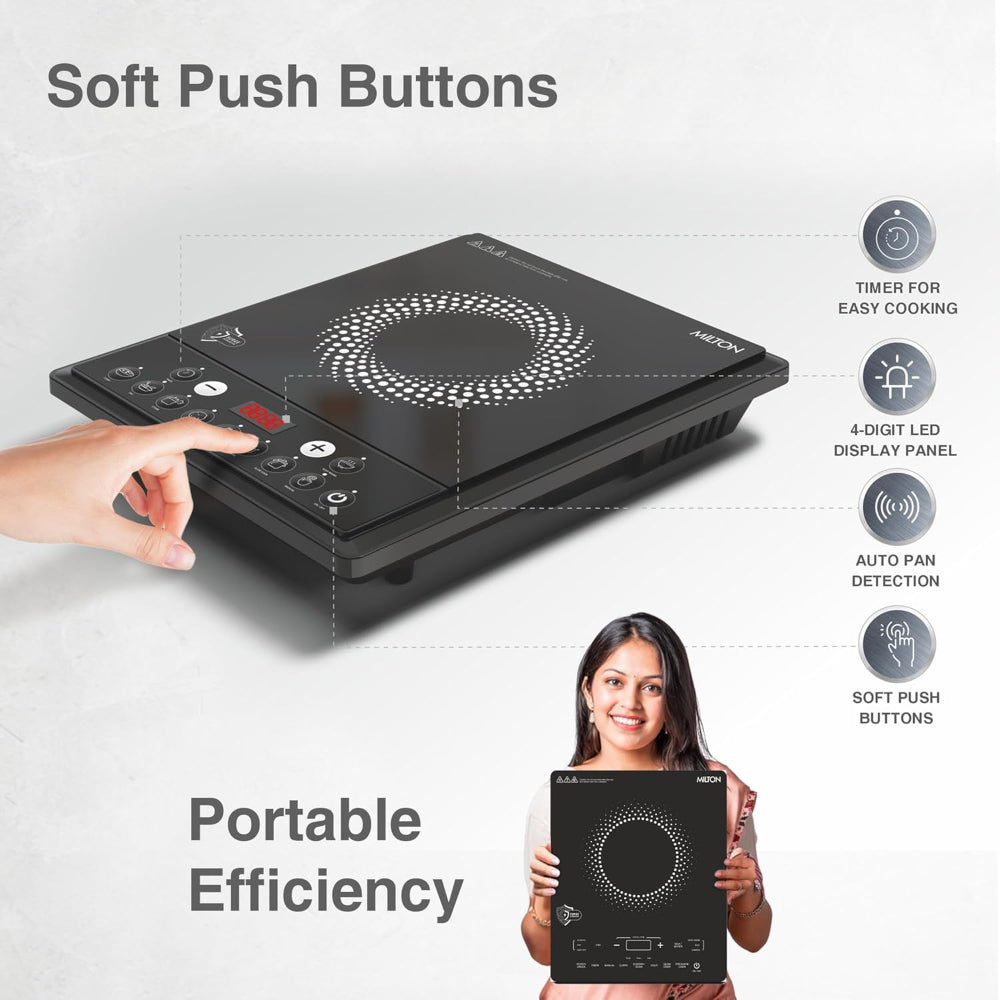 Milton Elio 21.0 2100 Watts Portable Induction Cooktop - 7