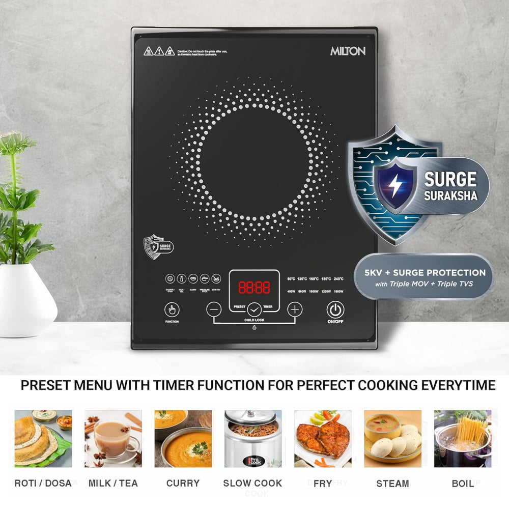 Milton Elio Elite 16.0 1600 Watts Portable Induction Cooktop - 4