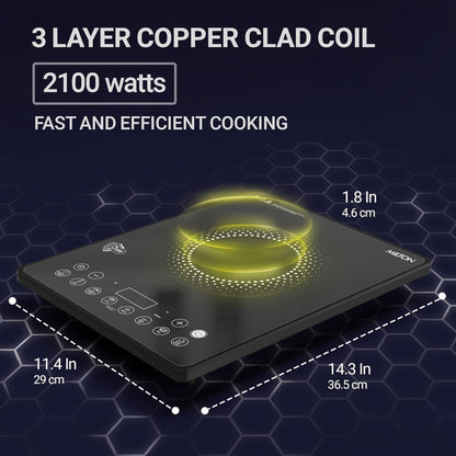 Milton Elio Elite 21.0 2100 Watts Slim Portable Induction Cooktop - 2