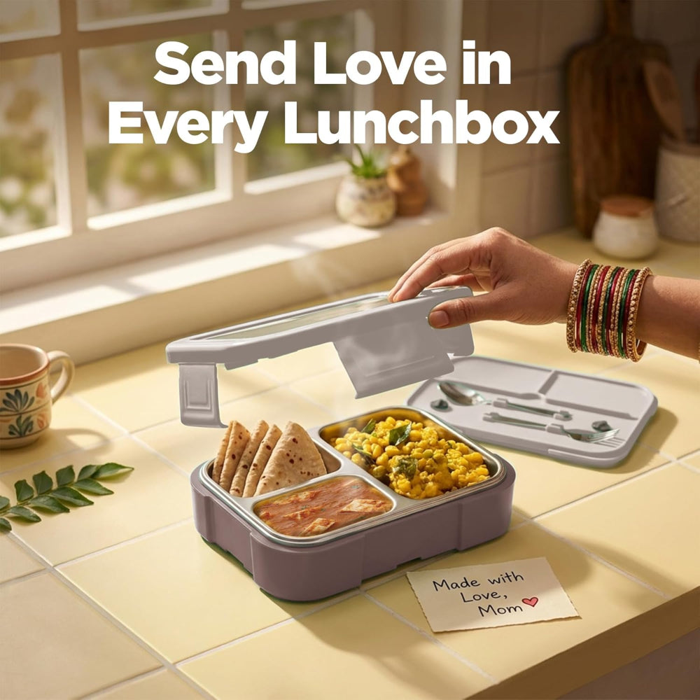 Milton Ethan 3 Inner Stainless Steel Lunch Box - 13