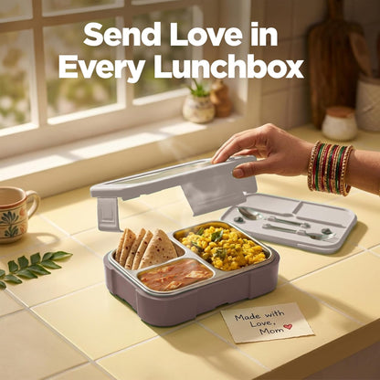 Milton Ethan 3 Inner Stainless Steel Lunch Box - 13