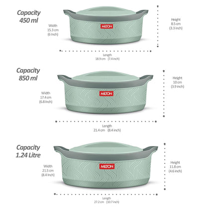Milton Evoke Inner Stainless Steel Insulated Casserole Set - 4