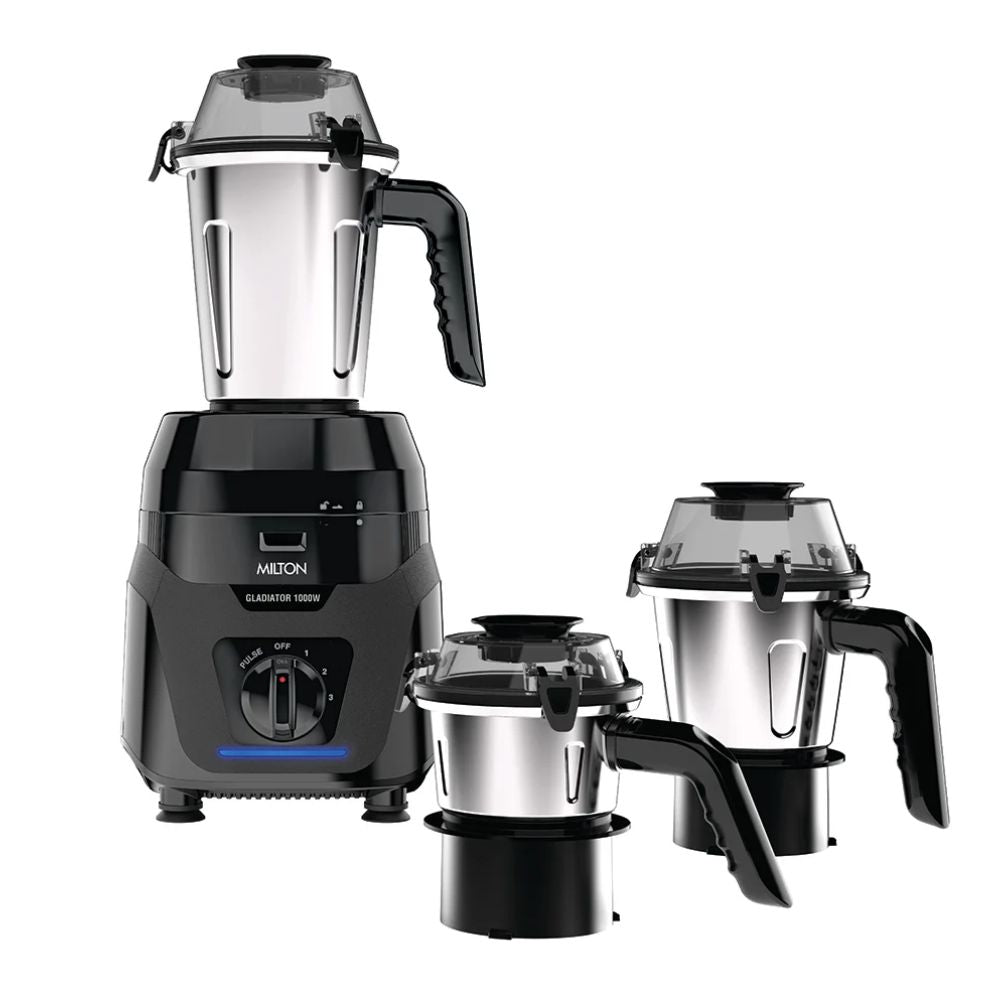 Milton Gladiator 1000 Watts Mixer Grinder with 3 Multipurpose Jars - 2