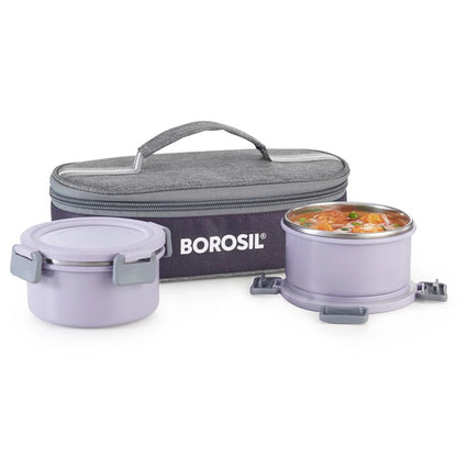 Borosil Glory 2 Container Stainless Steel Lunchbox with Bag - 2