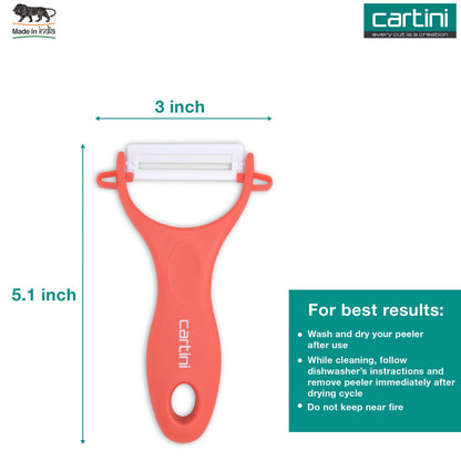Godrej Easy Peeler 6366 with Sharp Ceramic Blade | Ergonomic Vegetable & Fruit Peeler