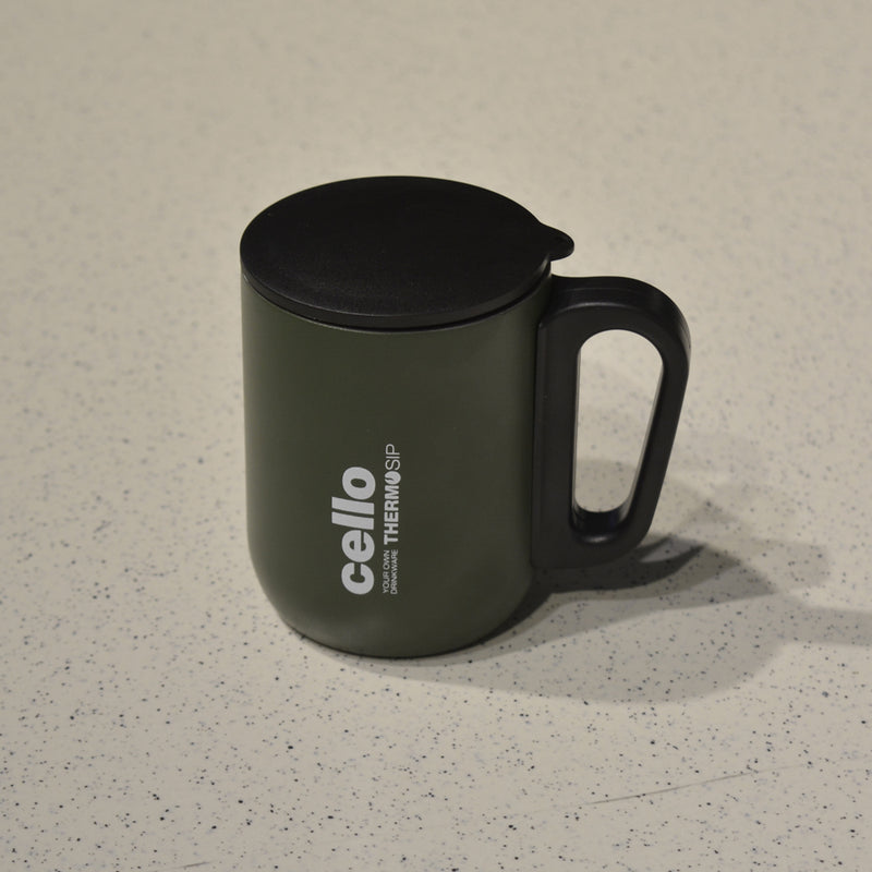 Cello Duro Coffee Style Double Wall Insulated Mug with Lid - 10