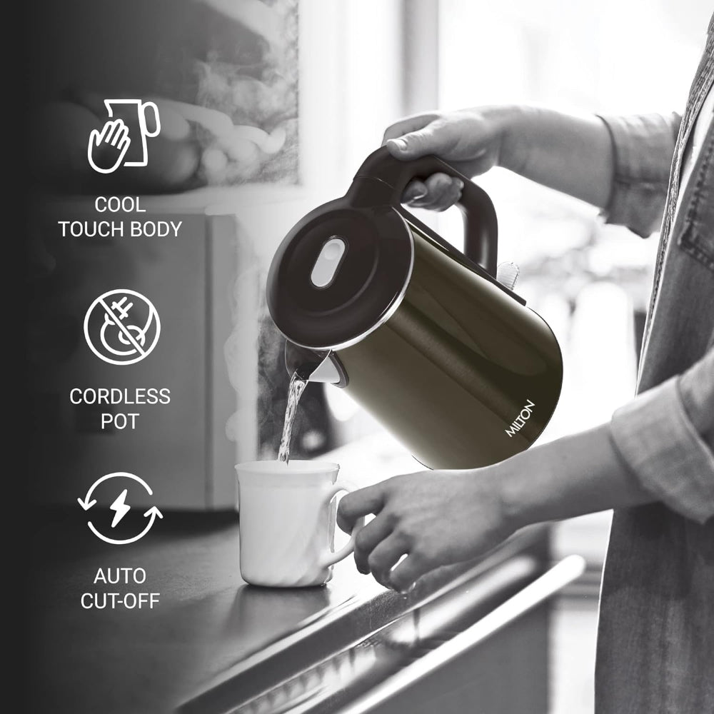 Milton Stainless Steel Hagen 1500 Watts 1.8 Litre Electric Kettle - 2