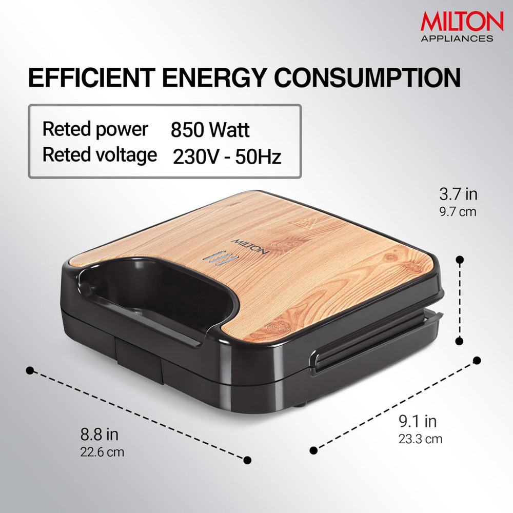 Milton 3-In-1 850 Watts Grill Sandwich Maker - 3