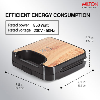 Milton 3-In-1 850 Watts Grill Sandwich Maker - 3