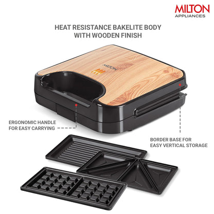 Milton 3-In-1 850 Watts Grill Sandwich Maker - 6