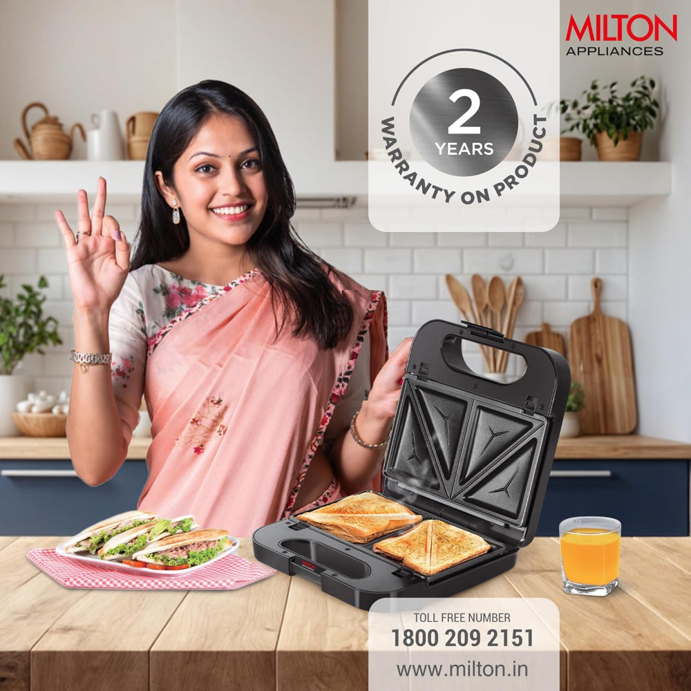 Milton 3-In-1 850 Watts Grill Sandwich Maker - 8