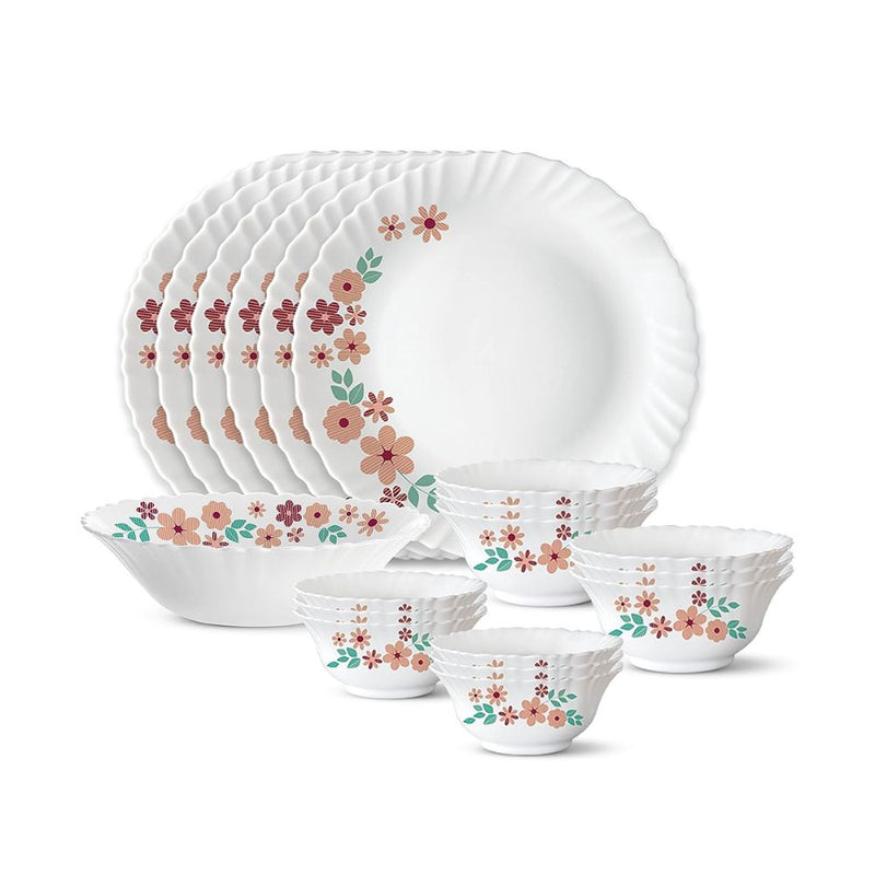 Larah by Borosil - Silk Series Ayana Opalware Dinner Set - 3