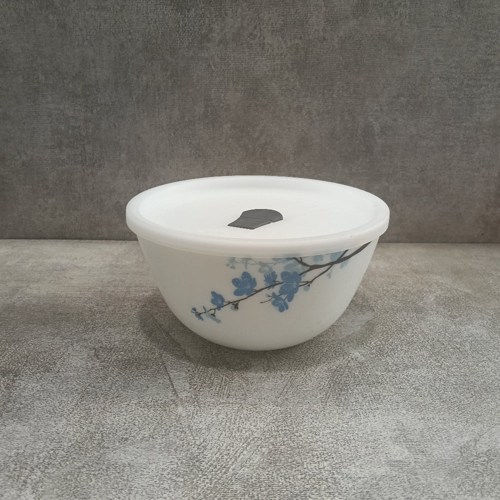 Larah by Borosil Opalware 750 ML Mixing Bowl with Lid - 3