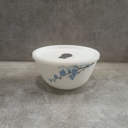 Larah by Borosil Opalware 750 ML Mixing Bowl with Lid - 3