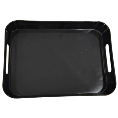 Terraware Melamine Sleek & Vibrant Bed Tray | Black | Red Elia | 1 Pc