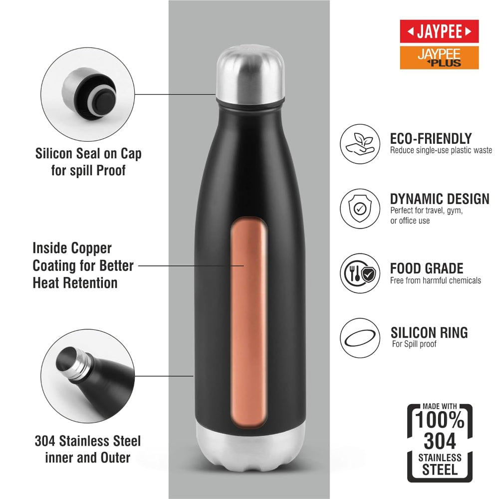 Jaypee Plus Smart Combo - Insulated Alpha 500 ML Bottle + Nutri Jar 400 ML Flask - 7