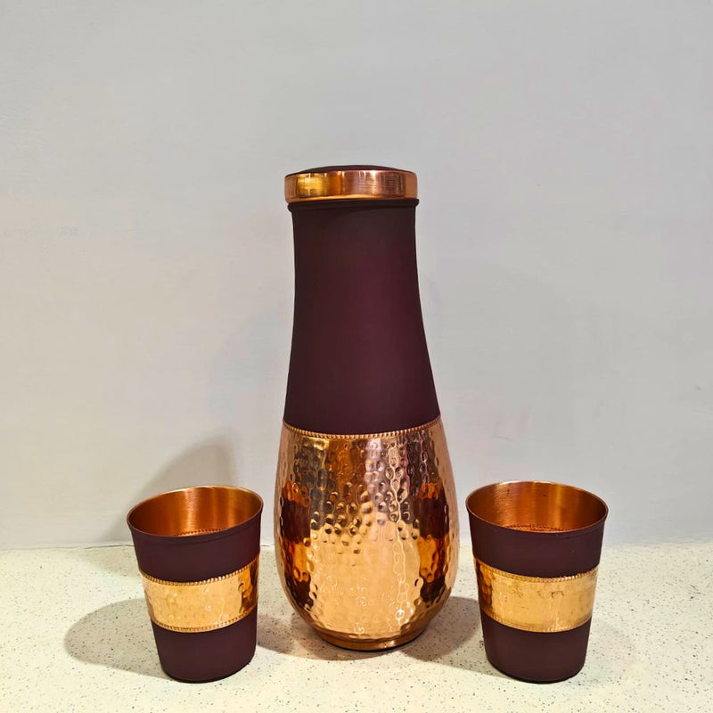 LaCoppera Copper Sienna Carafe with 2 Tumbler - LG8013 - 4