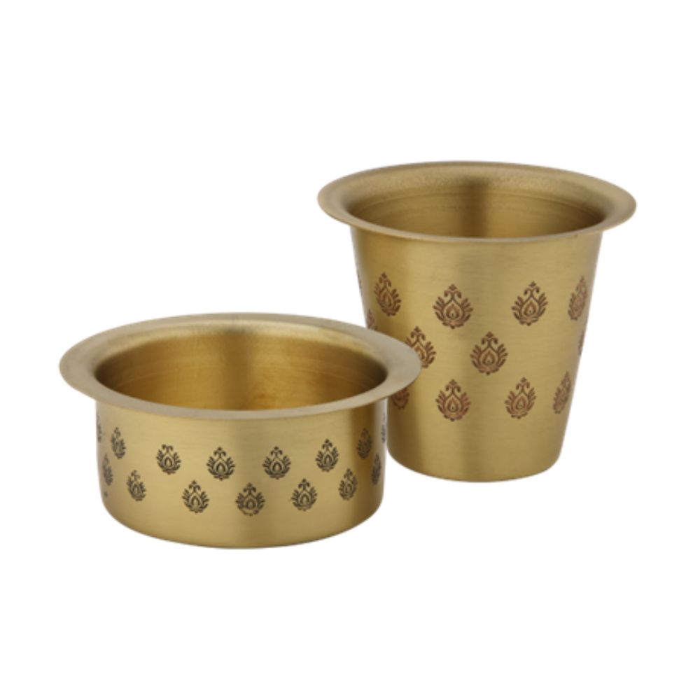 LaCoppera Antique Gold Brass Coffee Filter Set - 5