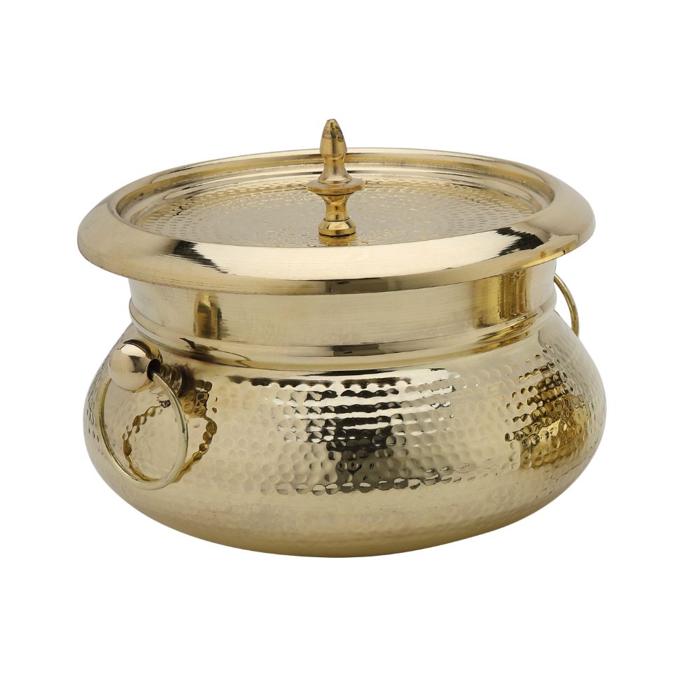 LaCoppera Brass Mughlai 2000 ML Handi with Lid - 3