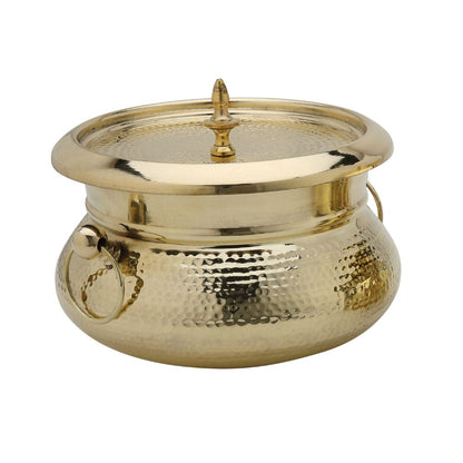 LaCoppera Brass Mughlai 2000 ML Handi with Lid - 3