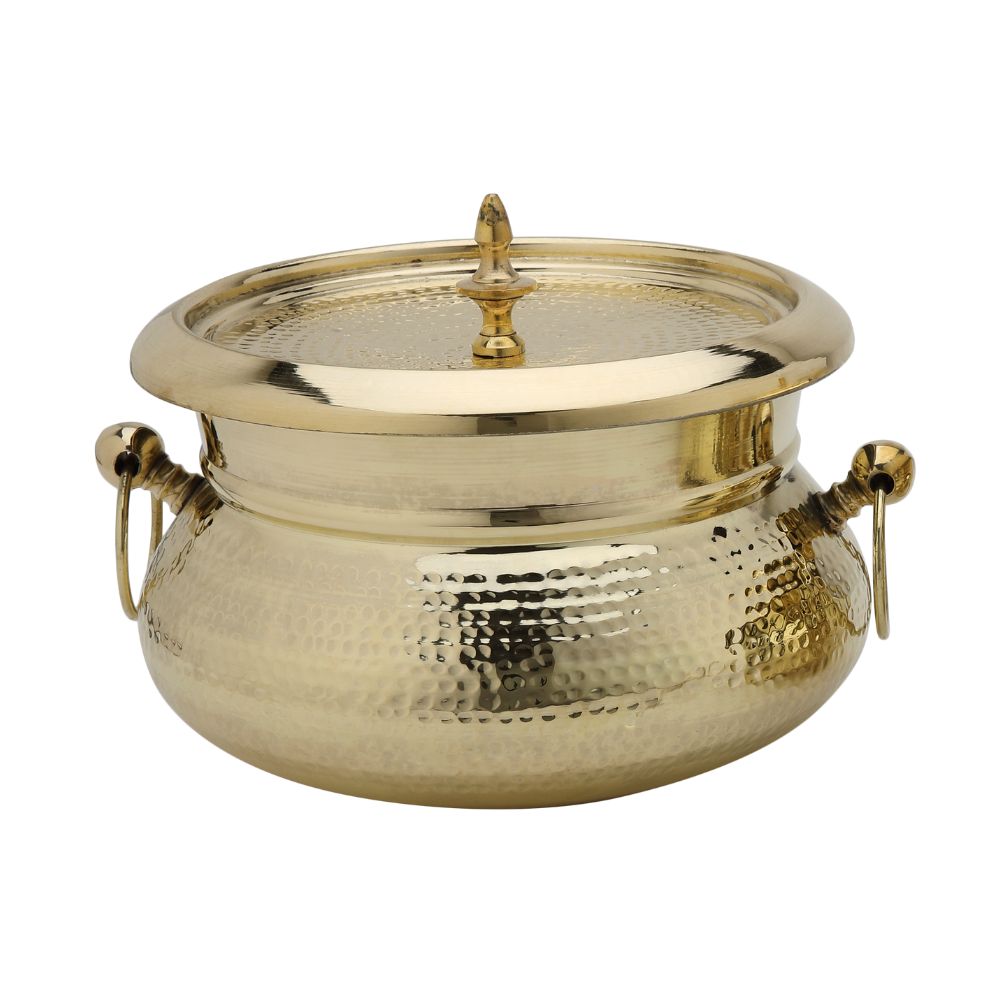 LaCoppera Brass Mughlai 2000 ML Handi with Lid - 2