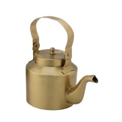LaCoppera Premium Brass Tapri Tea Set – 2  Glasses & Kettle with Stand - 4