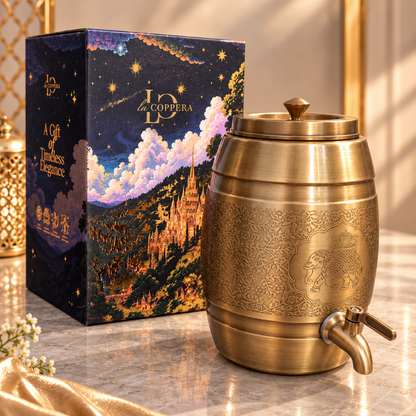 Lacoppera Pipa Sepia Gold Pure Copper 5 Litre Water Dispenser with Tap - 2